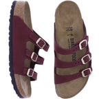 Birkenstock | Florida | Zinfandel-Weinrot | Nubukleder | Weite: Schmal | 1033172 | Damen Pantoletten