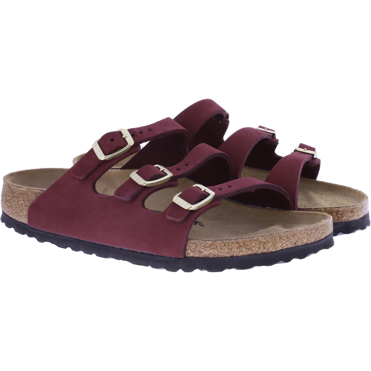 Birkenstock | Florida | Zinfandel-Weinrot | Nubukleder | Weite: Schmal | 1033172 | Damen Pantoletten