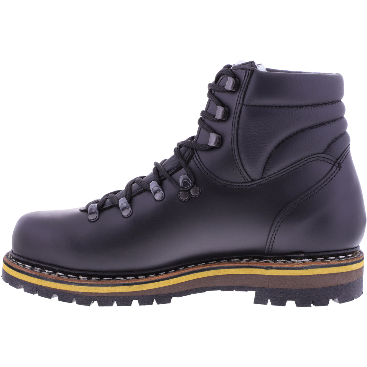 Hanwag / Modell: Grünten / Schwarz Leder / Halbhohe zwiegenähter Herren Stiefelette
