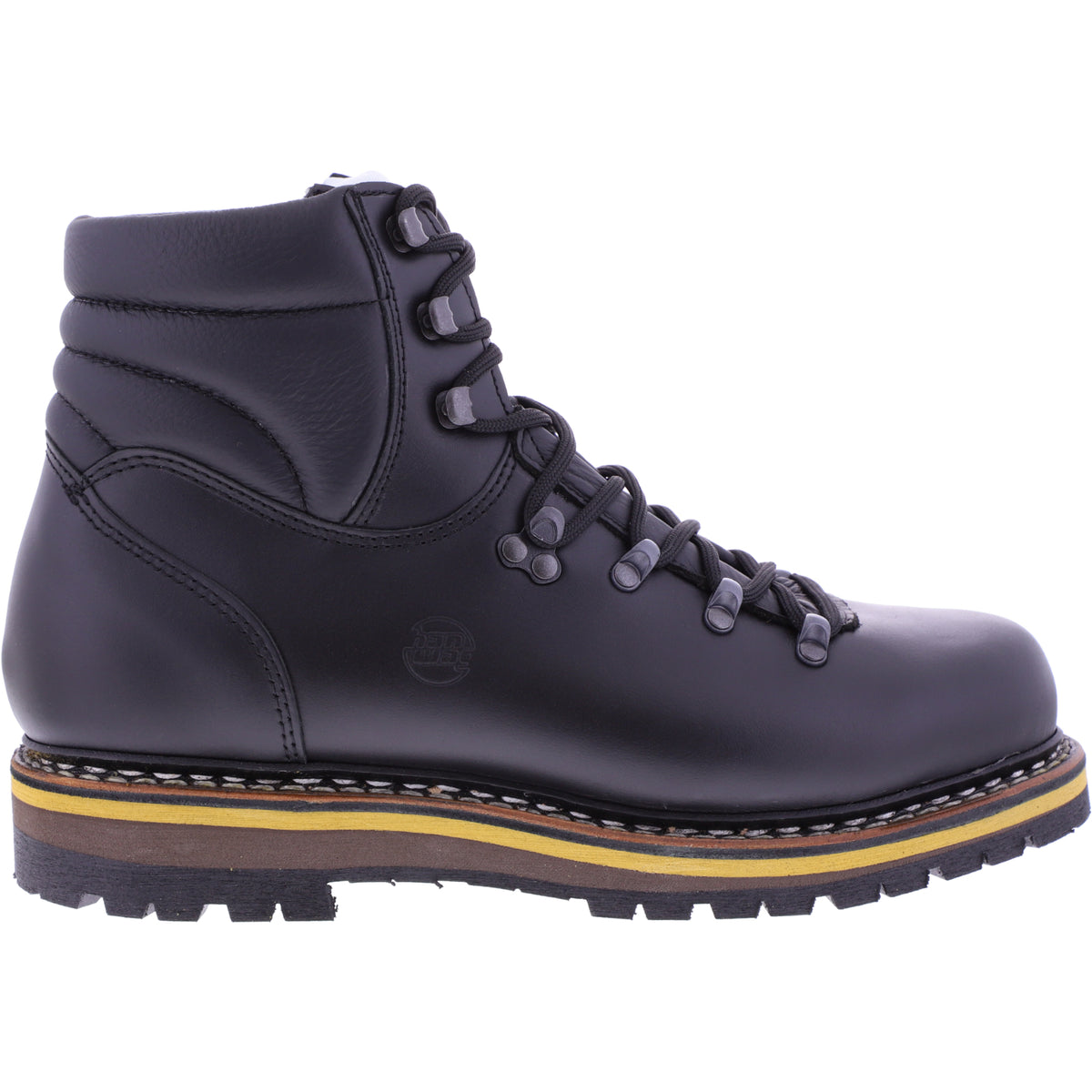 Hanwag / Modell: Grünten / Schwarz Leder / Halbhohe zwiegenähter Herren Stiefelette