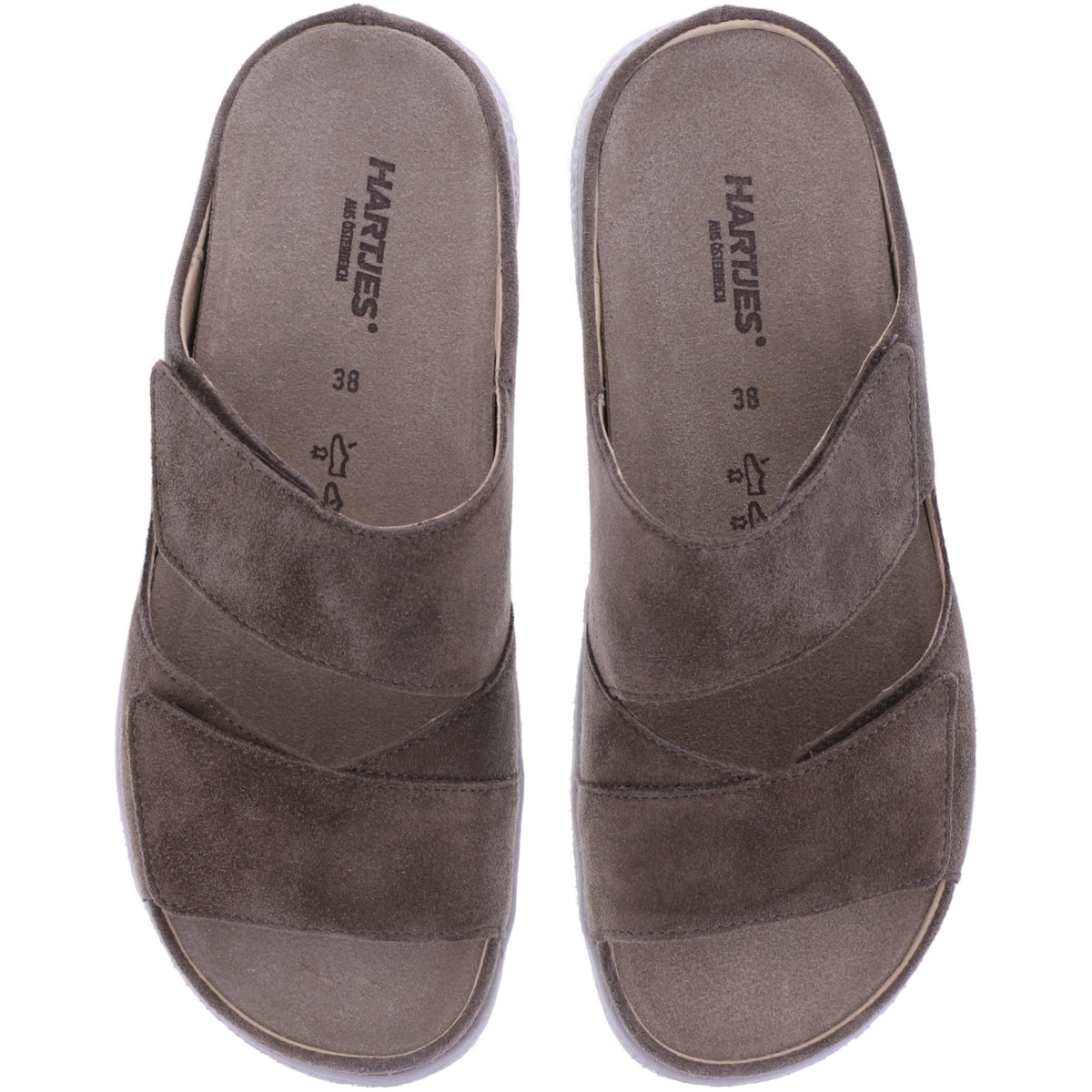 Hartjes | Groove | Stone-Grau | Leder | Weite: H | 1221220-4100 | Damen Pantoletten