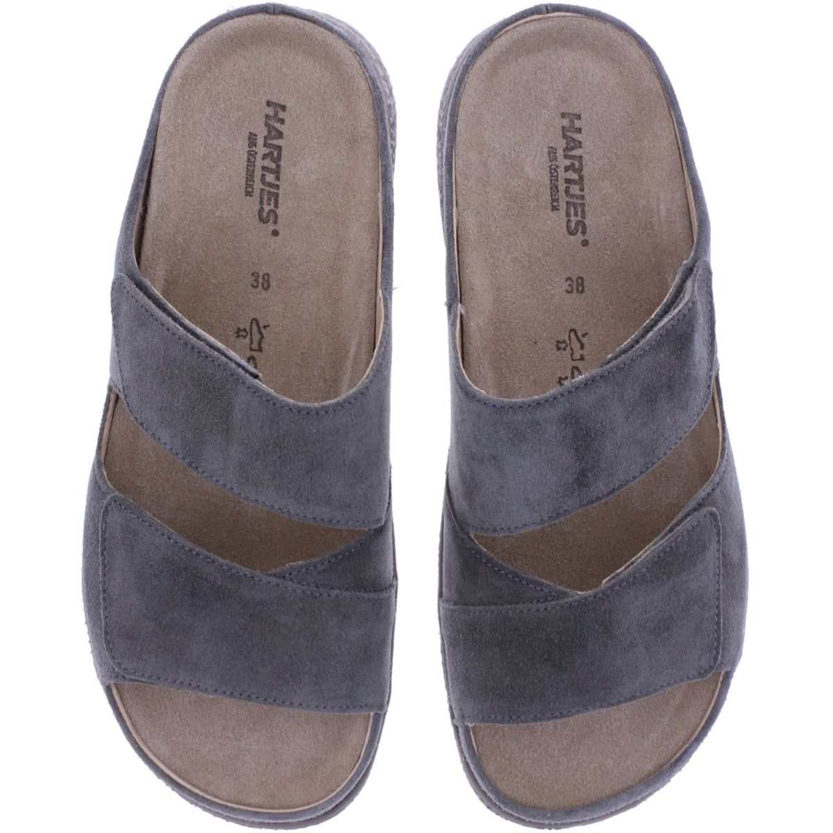 Hartjes | Groove | Khaki | Veloursleder | Weite: H | 1221220-7000 | Damen Pantoletten