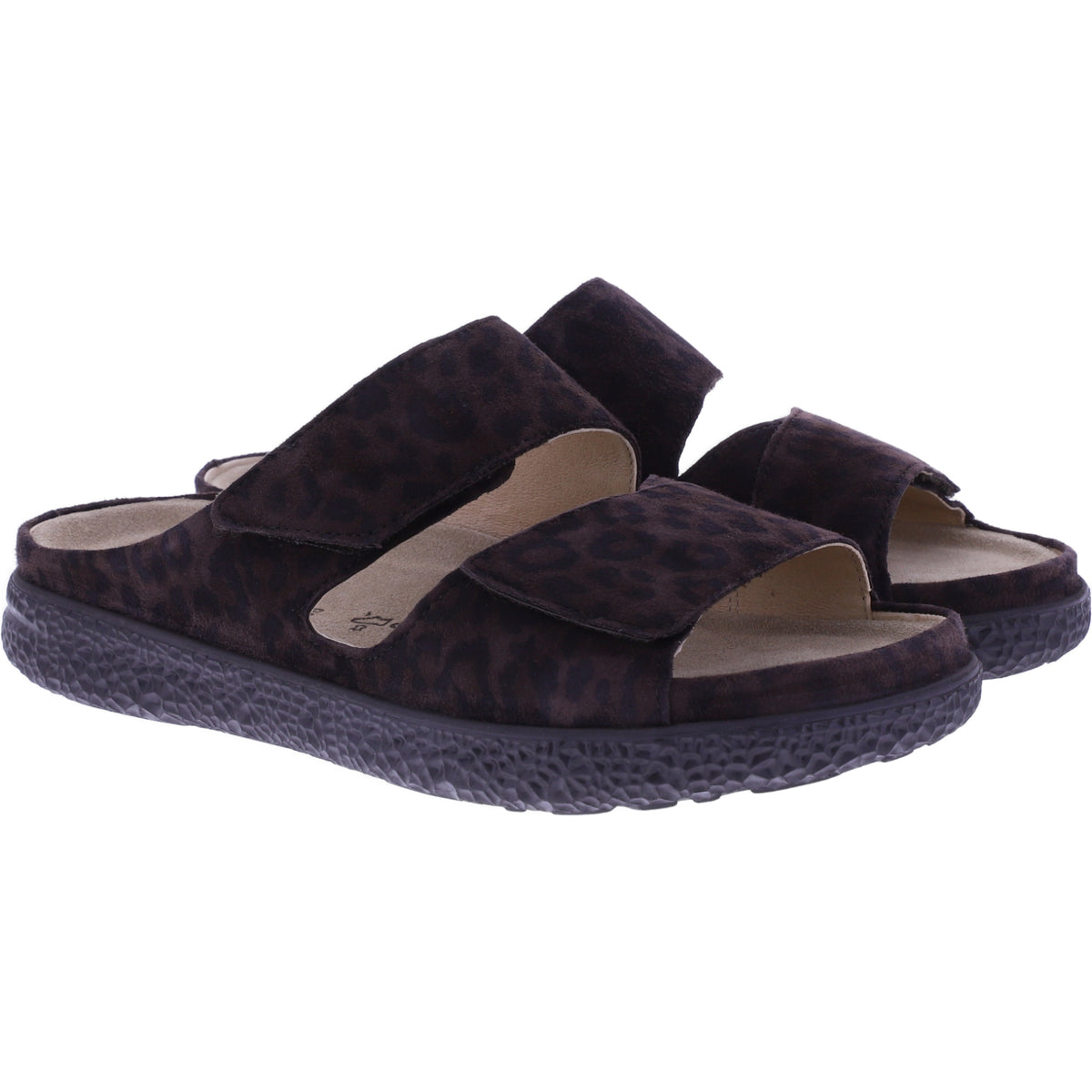Hartjes | Groove | Dunkelbraun-Leo | Leder | Weite: H | 1221220-7700 | Damen Pantoletten
