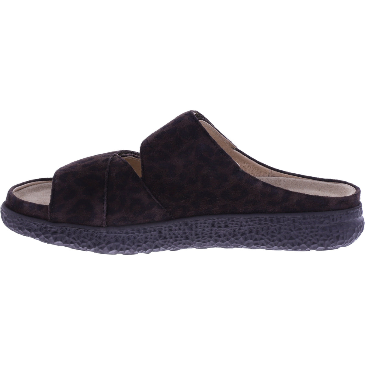 Hartjes | Groove | Dunkelbraun-Leo | Leder | Weite: H | 1221220-7700 | Damen Pantoletten
