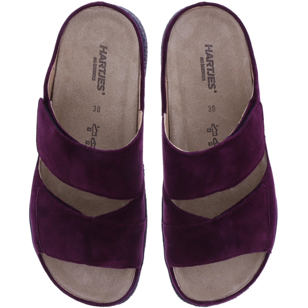 Hartjes | Groove | Aubergine | Leder | Weite: H | 1221220-39-8600 | Damen Pantoletten