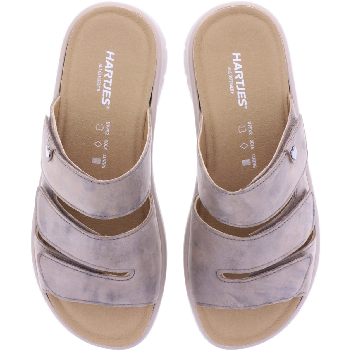 Hartjes | Calypso | Camel-Beige | Kalbsleder | Weite: K | 1221801-3400 | Damen Komfort-Pantoletten