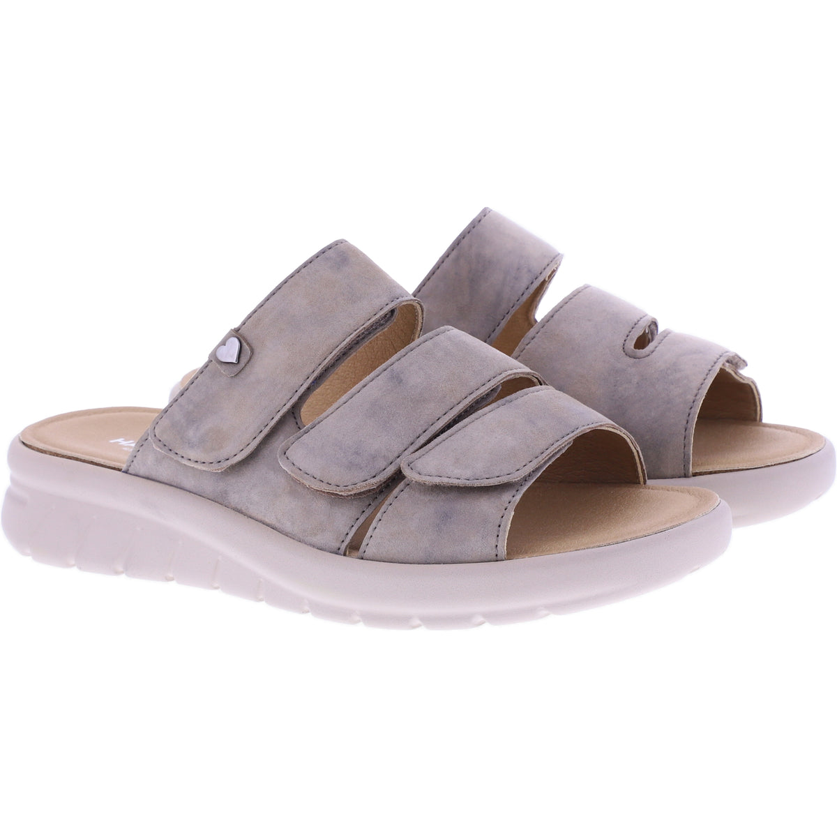 Hartjes | Calypso | Camel-Beige | Kalbsleder | Weite: K | 1221801-3400 | Damen Komfort-Pantoletten