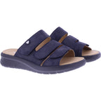 Hartjes | Calypso | Dunkelblau | Kalbsleder | Weite: K | 1221801-4700 | Damen Komfort-Pantoletten
