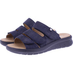 Hartjes | Calypso | Dunkelblau | Kalbsleder | Weite: K | 1221801-4700 | Damen Komfort-Pantoletten