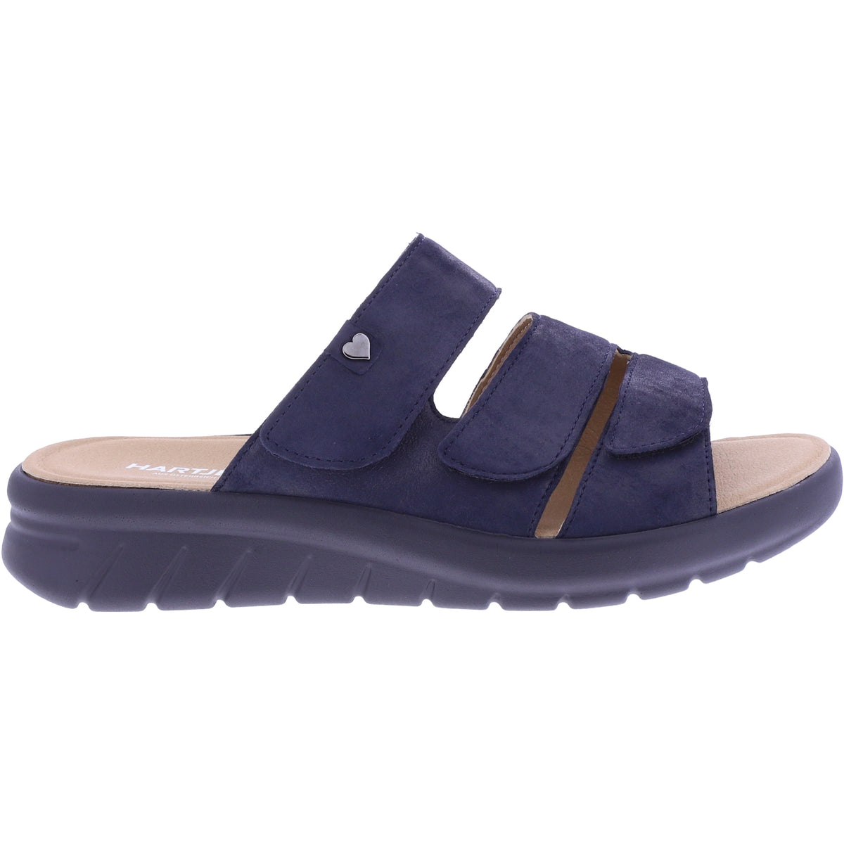 Hartjes | Calypso | Dunkelblau | Kalbsleder | Weite: K | 1221801-4700 | Damen Komfort-Pantoletten