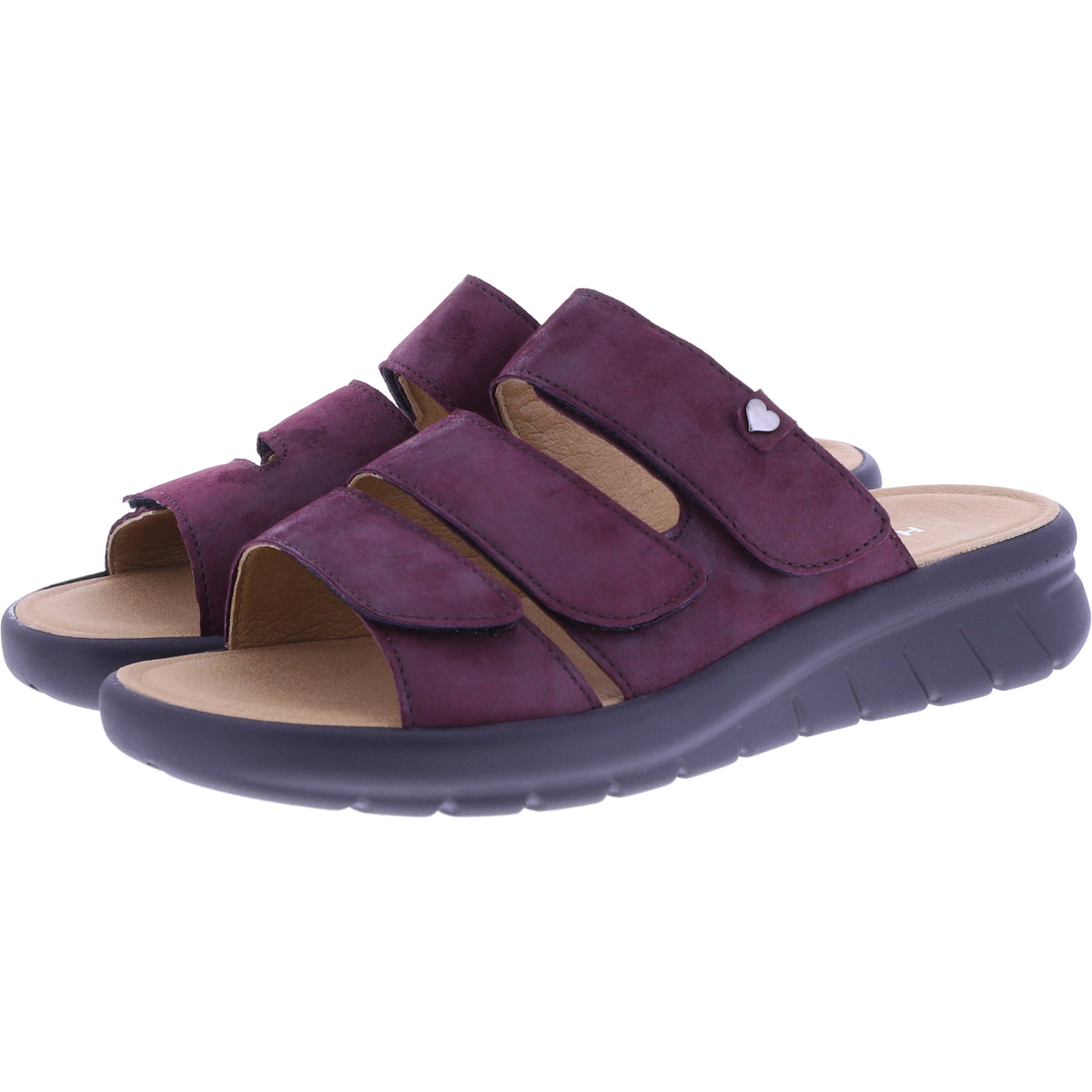 Hartjes | Calypso | Aubergine | Kalbsleder | Weite: K | 1221801-8600 | Damen Komfort-Pantoletten