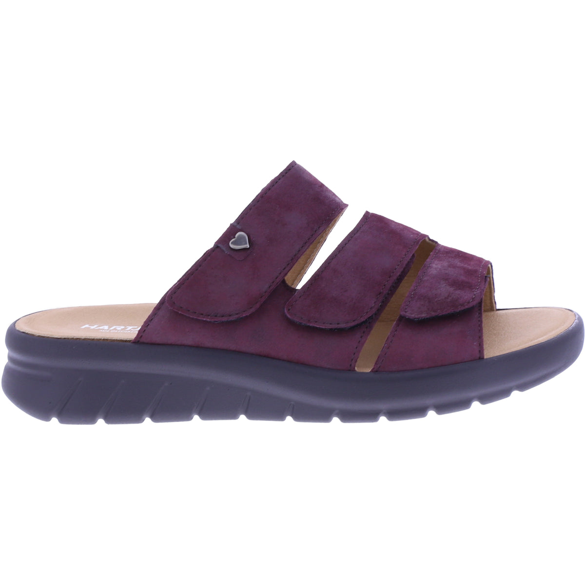 Hartjes | Calypso | Aubergine | Kalbsleder | Weite: K | 1221801-8600 | Damen Komfort-Pantoletten
