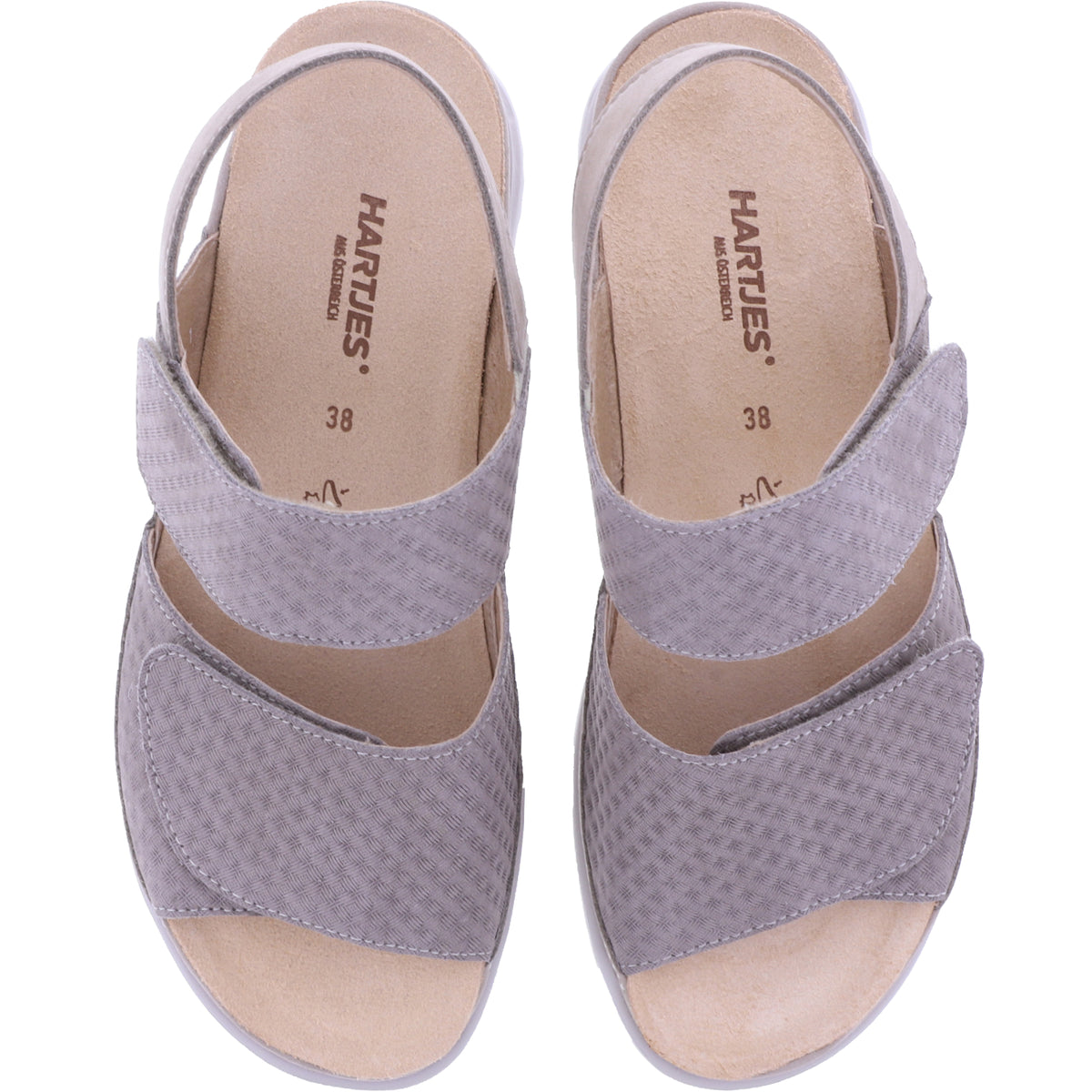 Hartjes | Breeze | Birke-Grau | geprägtes Nubukleder | Weite: G | 1321137-2626 | Damen Sandalen