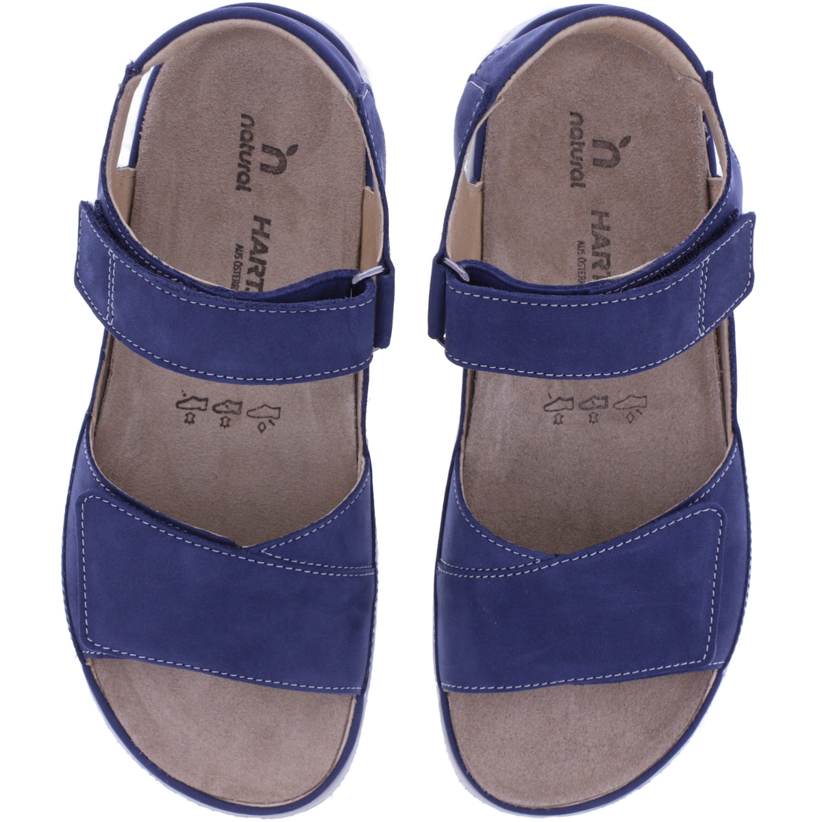 Hartjes Natural | Groove | Stahlblau | Nubukleder | Weite: H | 1321220-4800 | Damen Sandalen