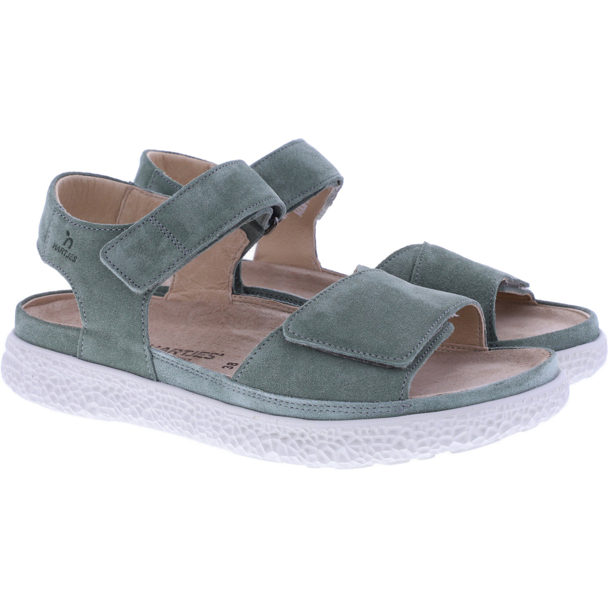 Hartjes Natural | Groove | Military-Grün | Veloursleder | Weite: H | 1321220-9500 | Damen Sandalen