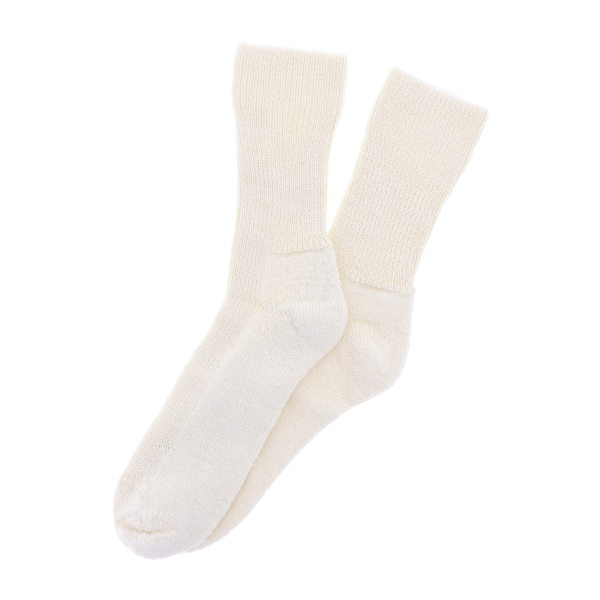 Hirsch Natur | Komfort Socken | Natur-Beige | 70% Wolle - 30% Seide