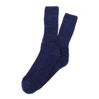 Hirsch Natur | Komfort Socken | Schwarz-Blau | 70% Wolle - 30% Seide