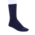 Hirsch Natur | Komfort Socken | Schwarz-Blau | 70% Wolle - 30% Seide