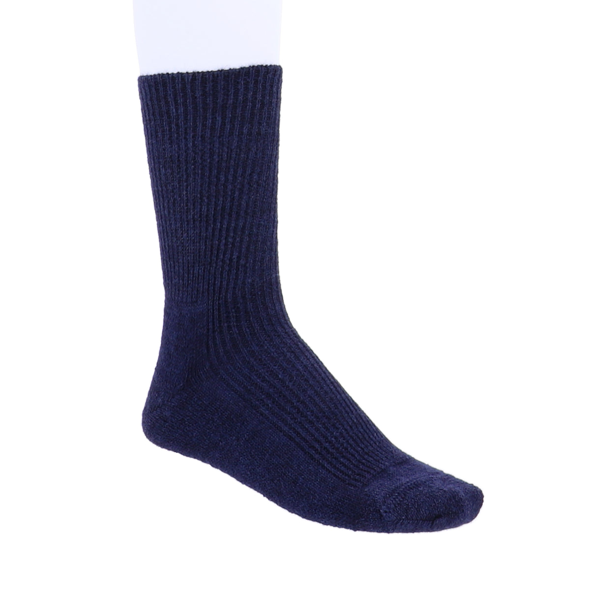 Hirsch Natur | Komfort Socken | Schwarz-Blau | 70% Wolle - 30% Seide