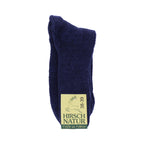 Hirsch Natur | Komfort Socken | Schwarz-Blau | 70% Wolle - 30% Seide