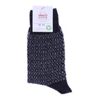 Hirsch Natur | Jacquard Socken | Schwarz-Grau | 100% Schurwolle