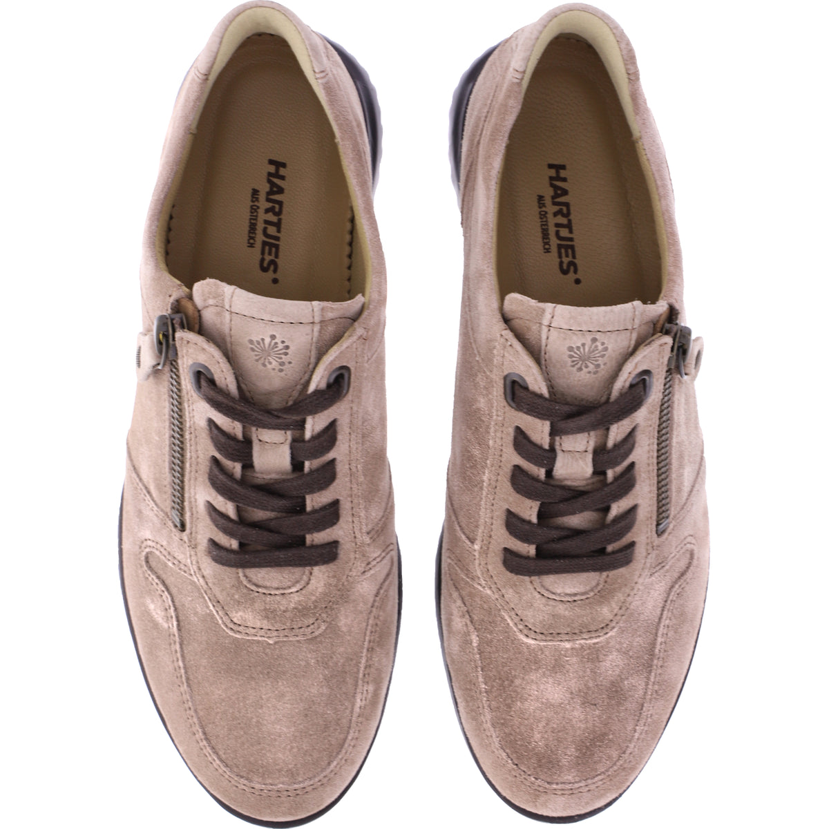 Hartjes / Modell: Breeze / Sand-Schlamm-Veloursleder / Weite: G / 1621136-0435 / Damen Sneakers