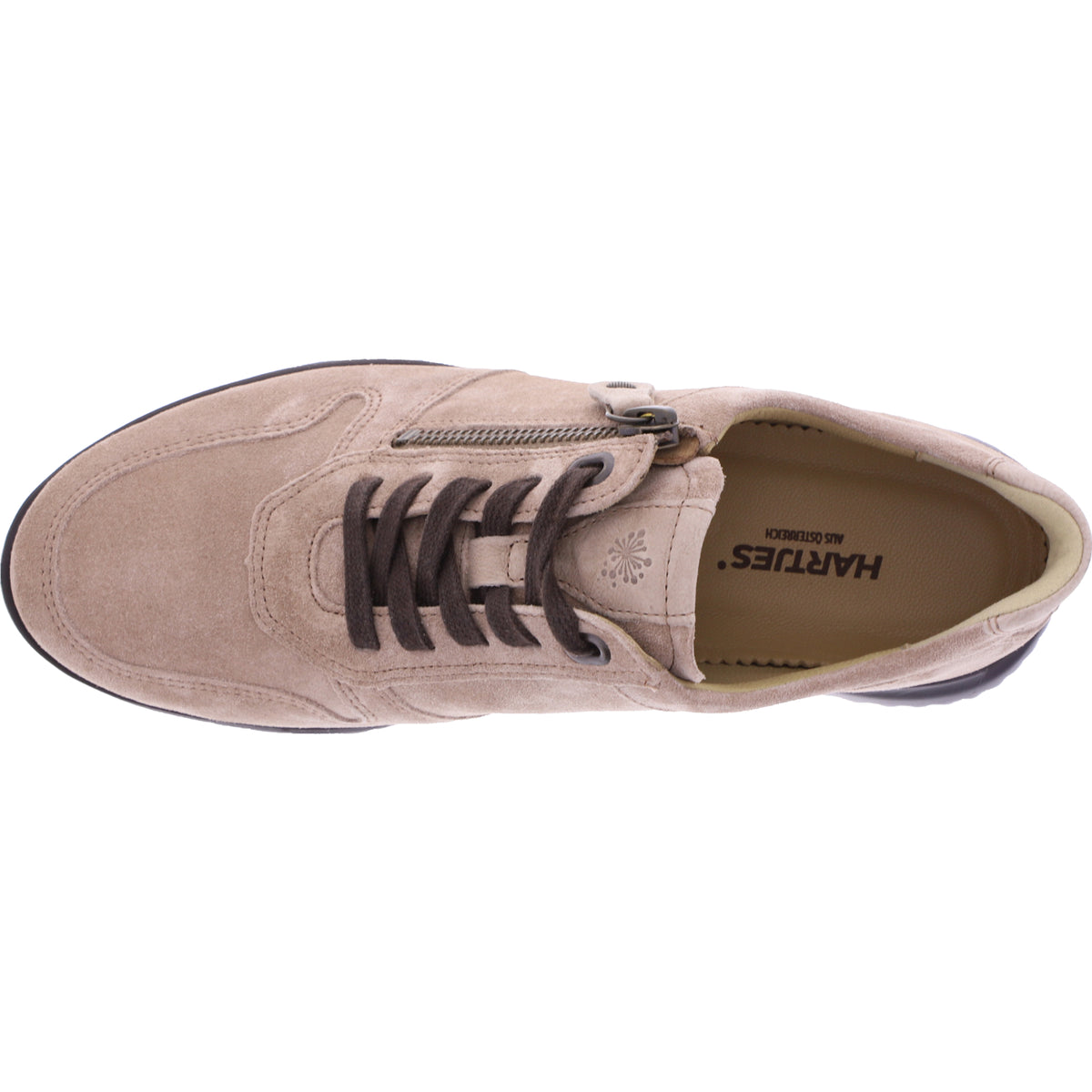 Hartjes / Modell: Breeze / Sand-Schlamm-Veloursleder / Weite: G / 1621136-0435 / Damen Sneakers