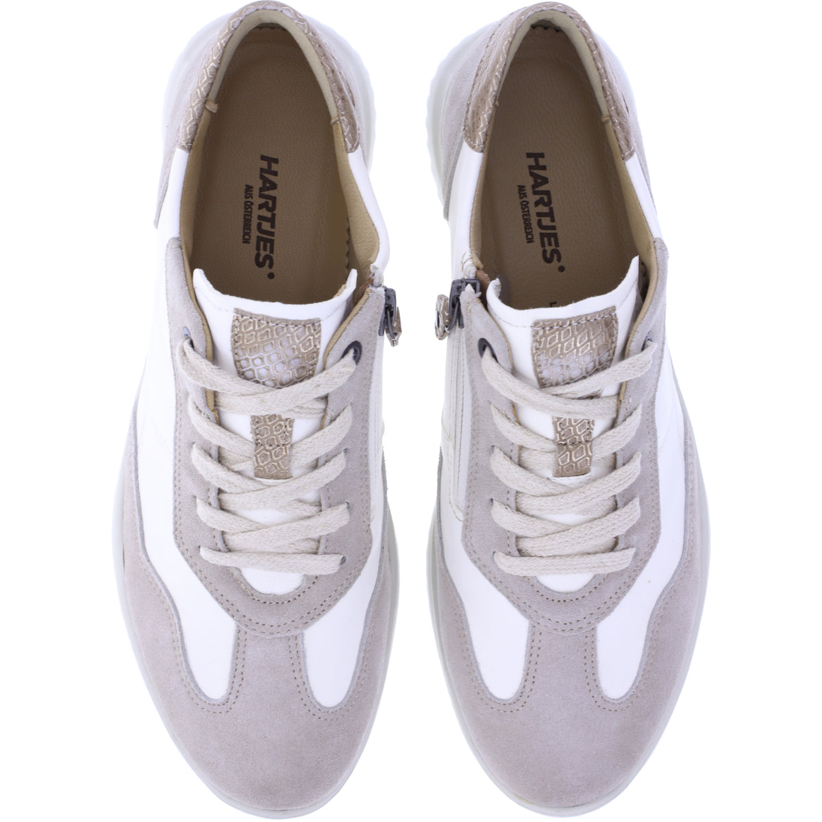 Hartjes / Modell: Breeze / Sahne-Weiß Leder / Weite: G / 1621143-0502 / Damen Sneakers