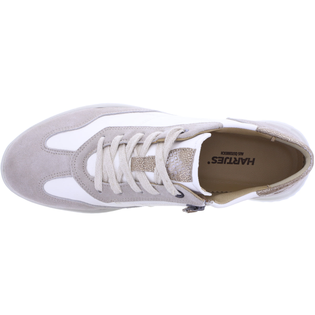 Hartjes / Modell: Breeze / Sahne-Weiß Leder / Weite: G / 1621143-0502 / Damen Sneakers