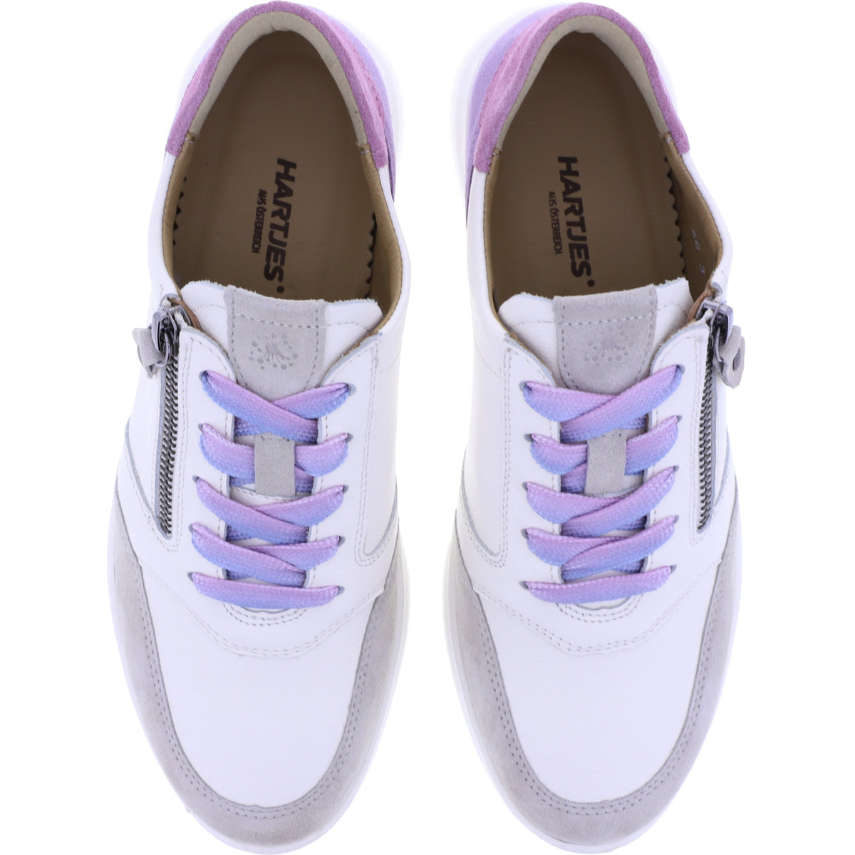 Hartjes / Modell: Breeze / Sahne-Lavendel Leder / Weite: G / 1621144-0582 / Damen Sneakers