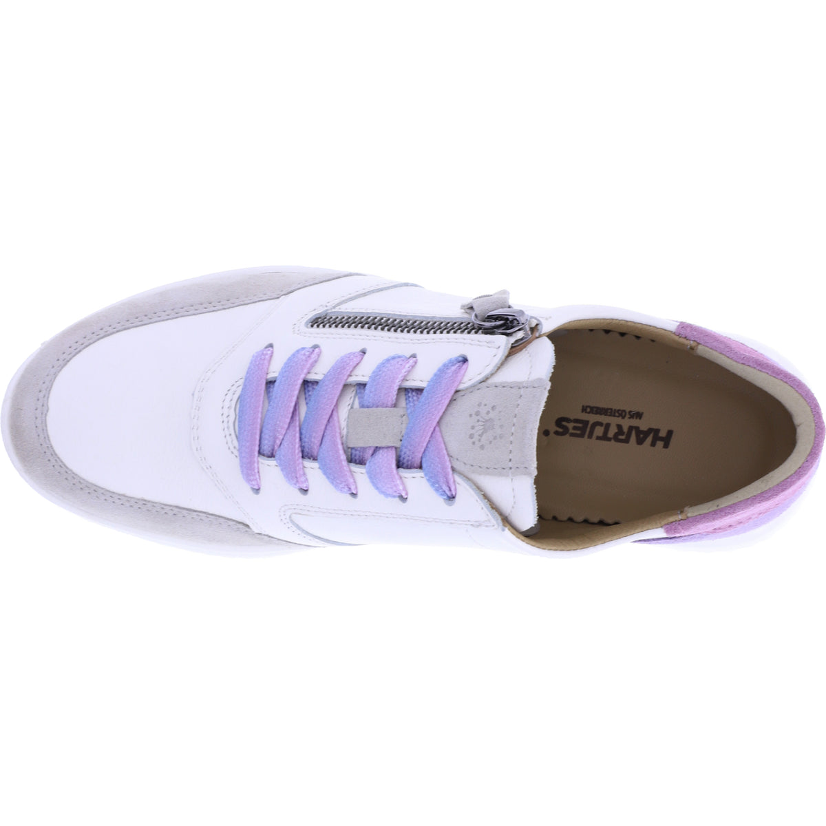 Hartjes / Modell: Breeze / Sahne-Lavendel Leder / Weite: G / 1621144-0582 / Damen Sneakers