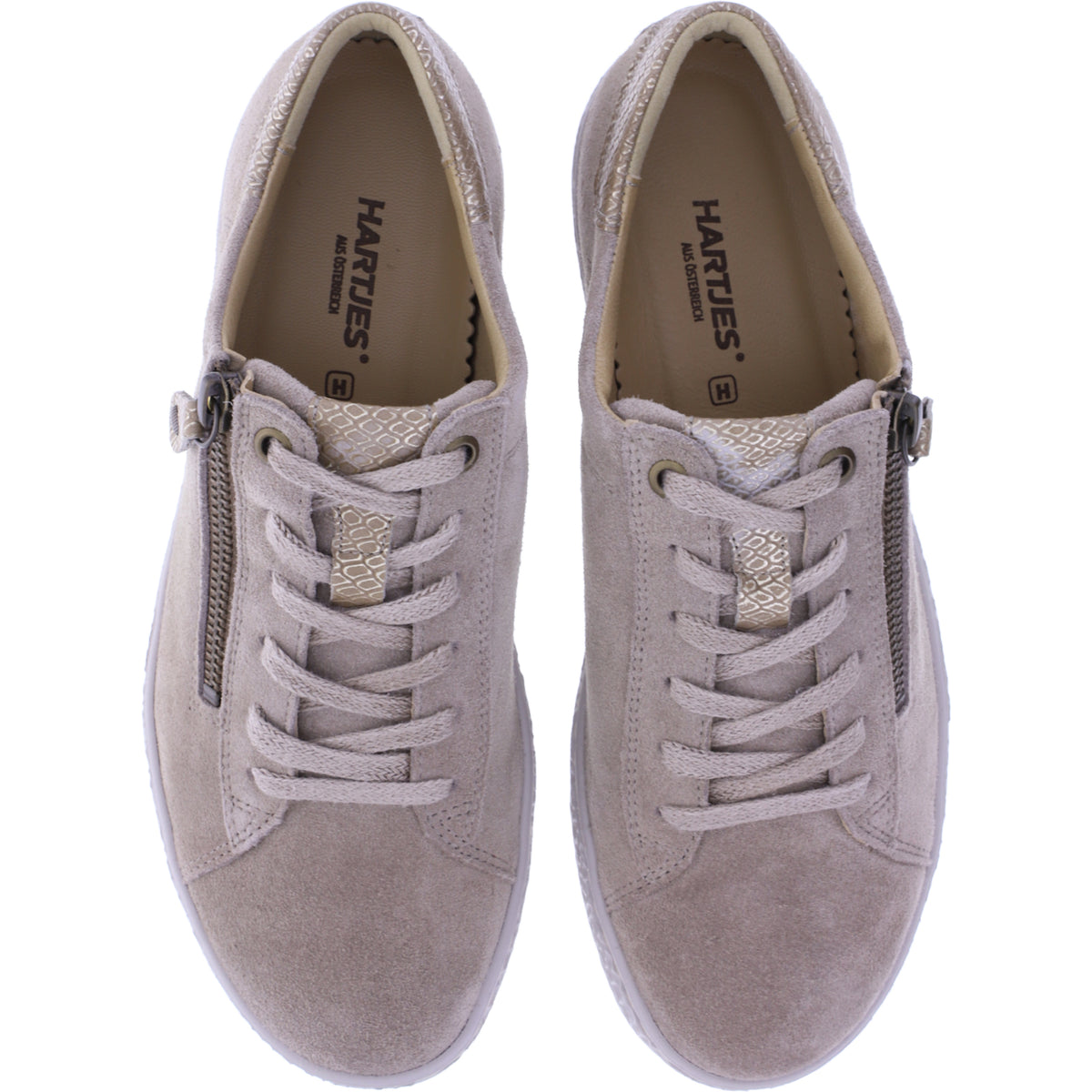 Hartjes | Phil | Birke-Gold | Veloursleder | Weite: H | 1621401-2640 | Damen Sneakers