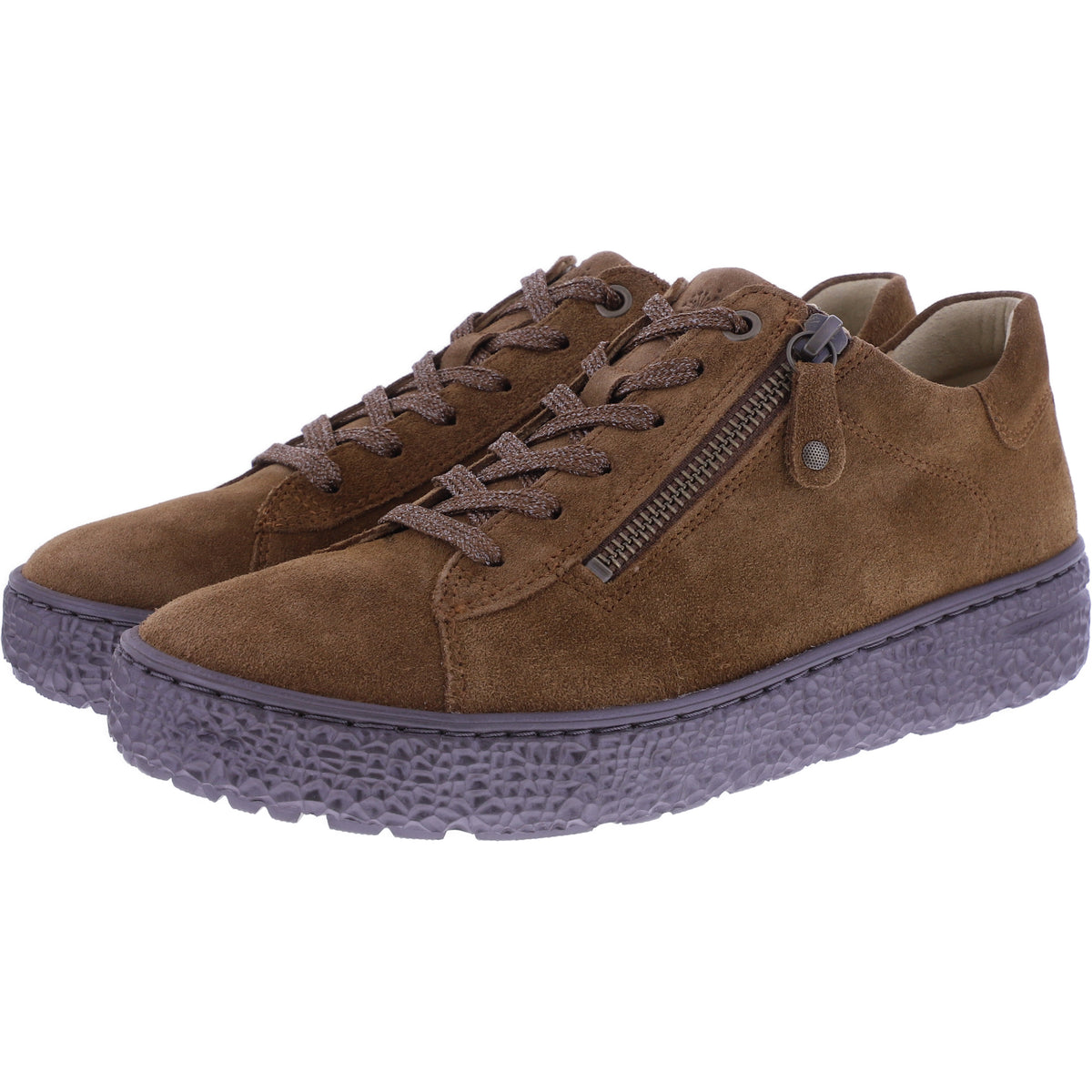 Hartjes | Phil | Cognac-Braun | Veloursleder | Weite: H | 1621401-5300 | Damen Sneakers