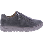 Hartjes | Phil | Khaki-Dunkelgrau | Veloursleder | Weite: H | 1621401-7000 | Damen Sneakers