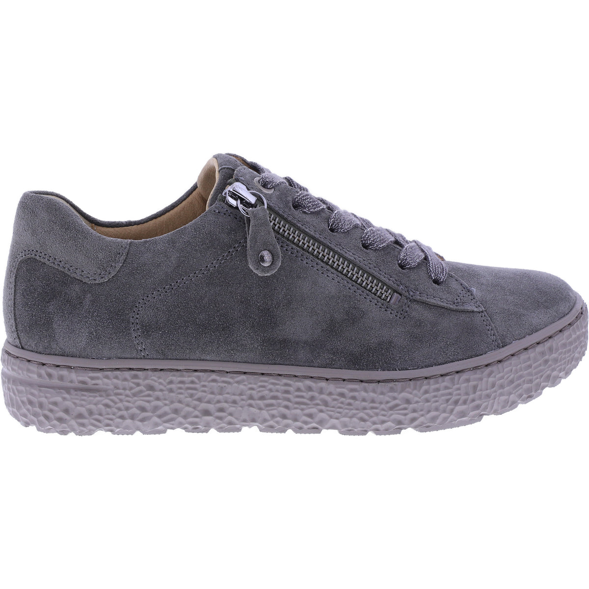 Hartjes | Phil | Khaki-Dunkelgrau | Veloursleder | Weite: H | 1621401-7000 | Damen Sneakers