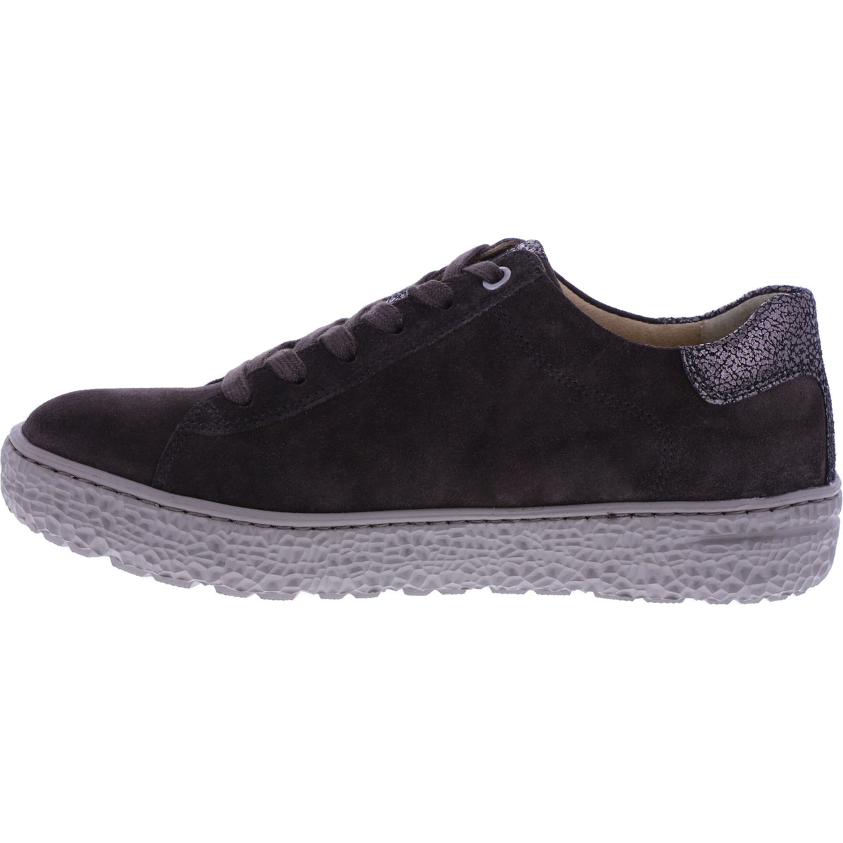 Hartjes | Phil | Dunkelbraun-Altgold | Veloursleder | Weite: H | 1621401-7736 | Damen Sneakers