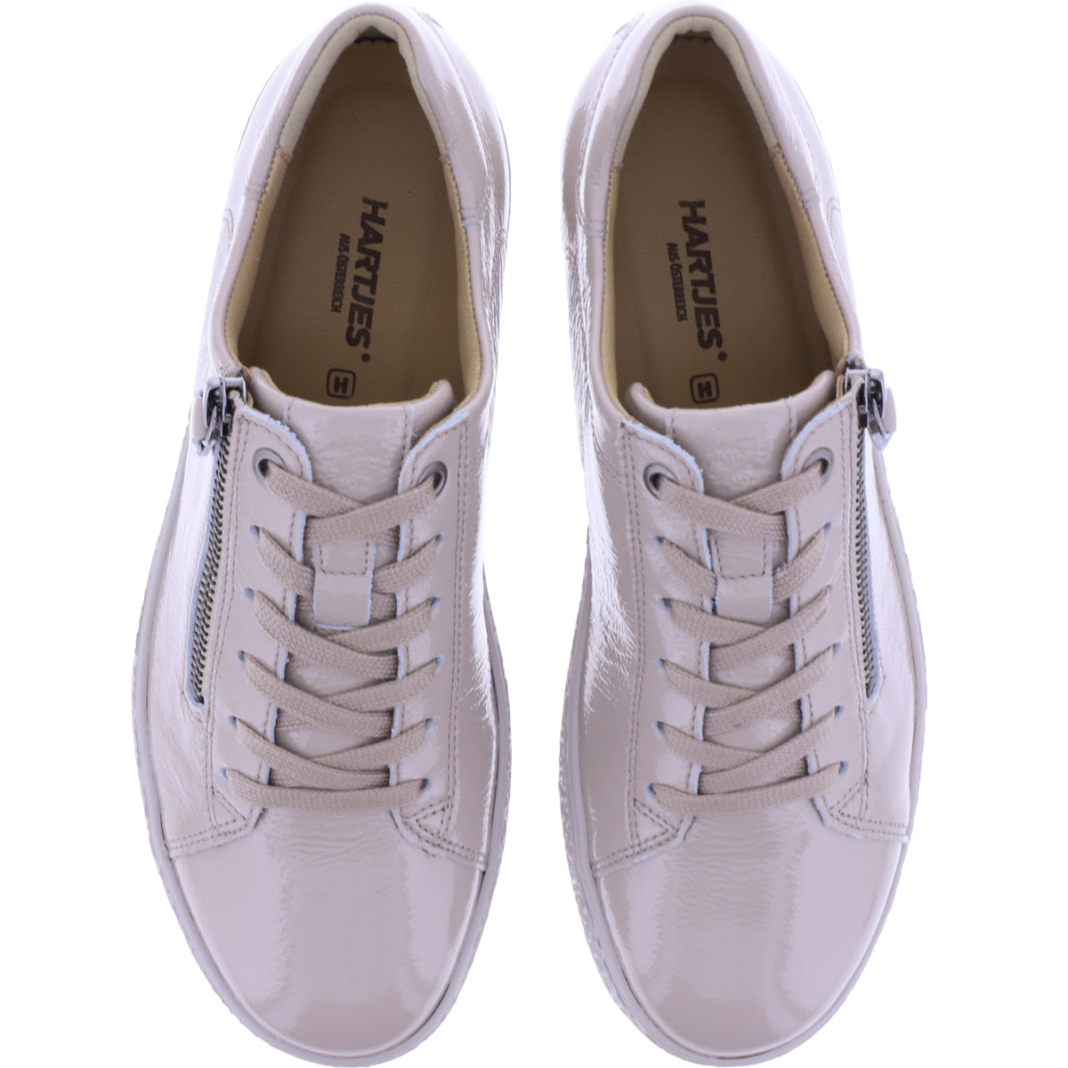 Hartjes | Modell: Phil | Birke-Beige | Lackleder | Weite: H | 1621402-2600 | Damen Sneakers