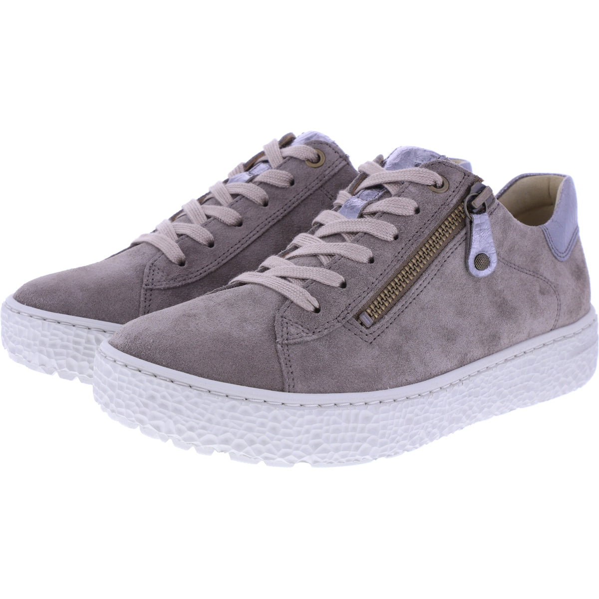 Hartjes | Phil | Smoke-Taupe | Veloursleder | Weite: H | 1621417-1414 | Damen Sneakers