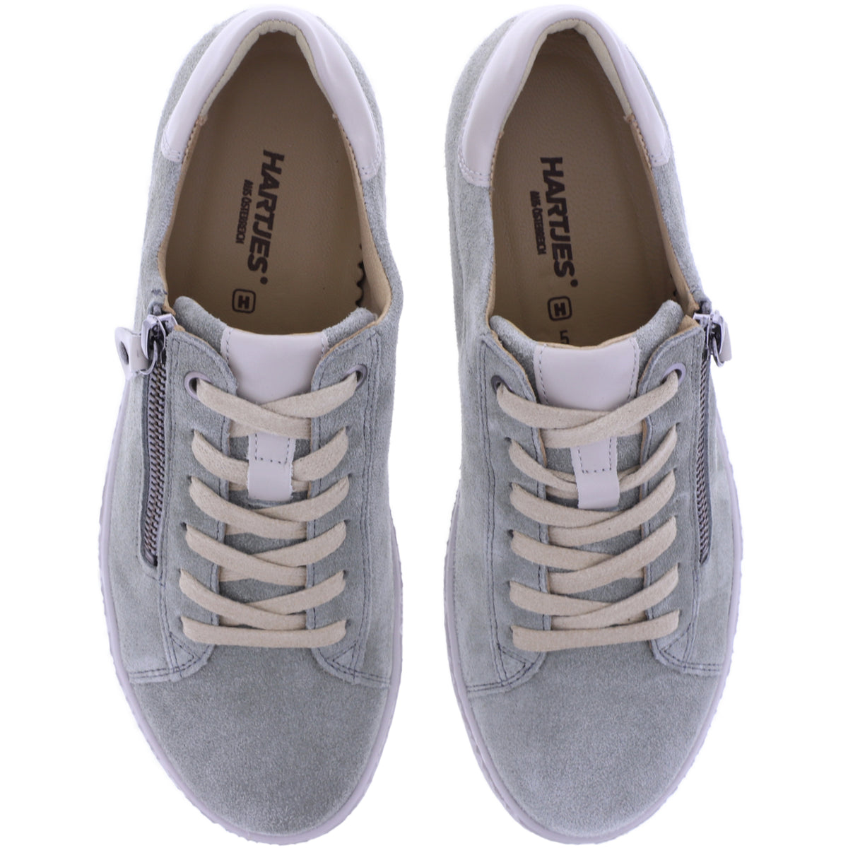 Hartjes | Phil | Khaki-Taupe | Veloursleder | Weite: H | 1621417-7031 | Damen Sneakers