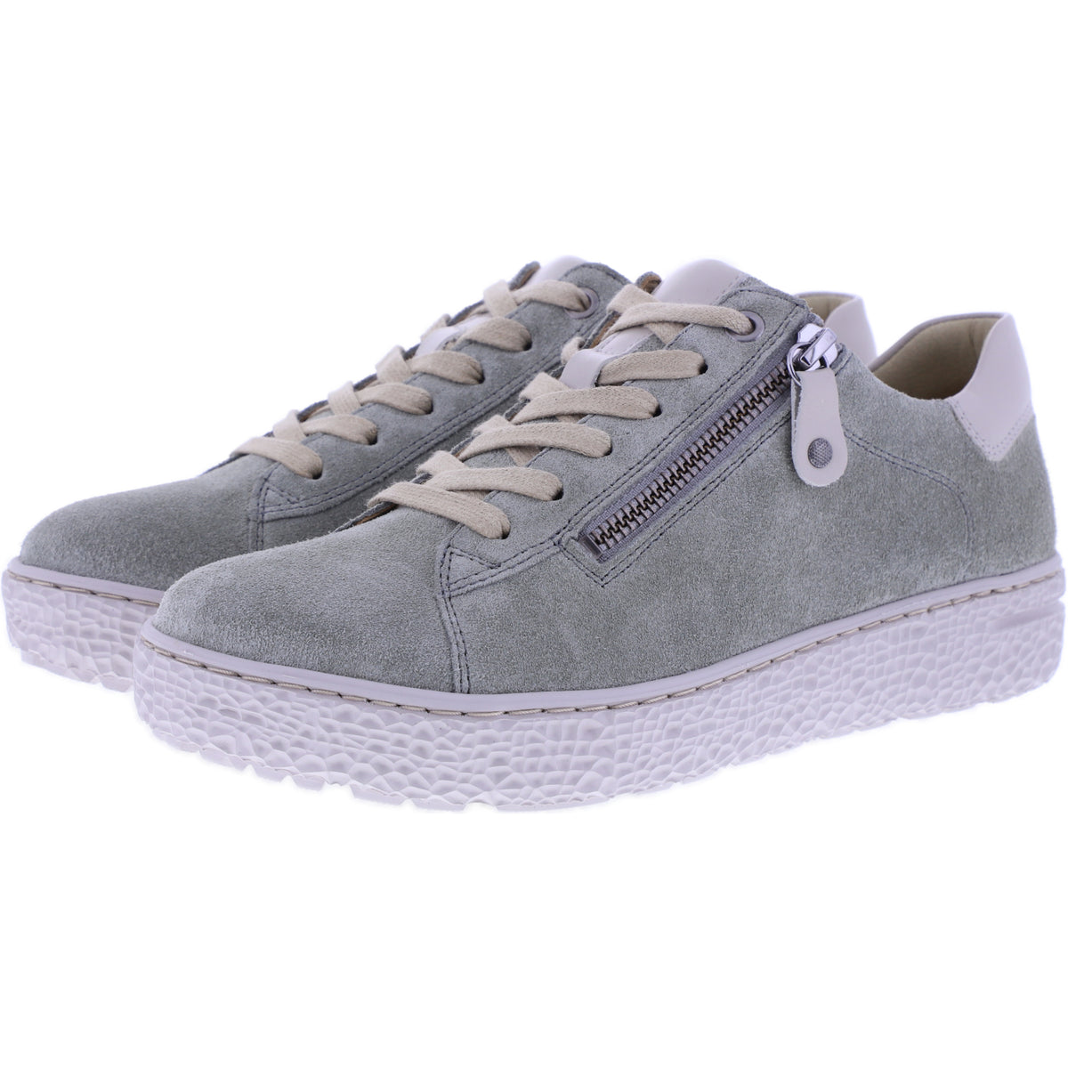 Hartjes | Phil | Khaki-Taupe | Veloursleder | Weite: H | 1621417-7031 | Damen Sneakers