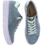 Hartjes | Phil | Military-Grün | Veloursleder | Weite: H | 1621417-9595 | Damen Sneakers