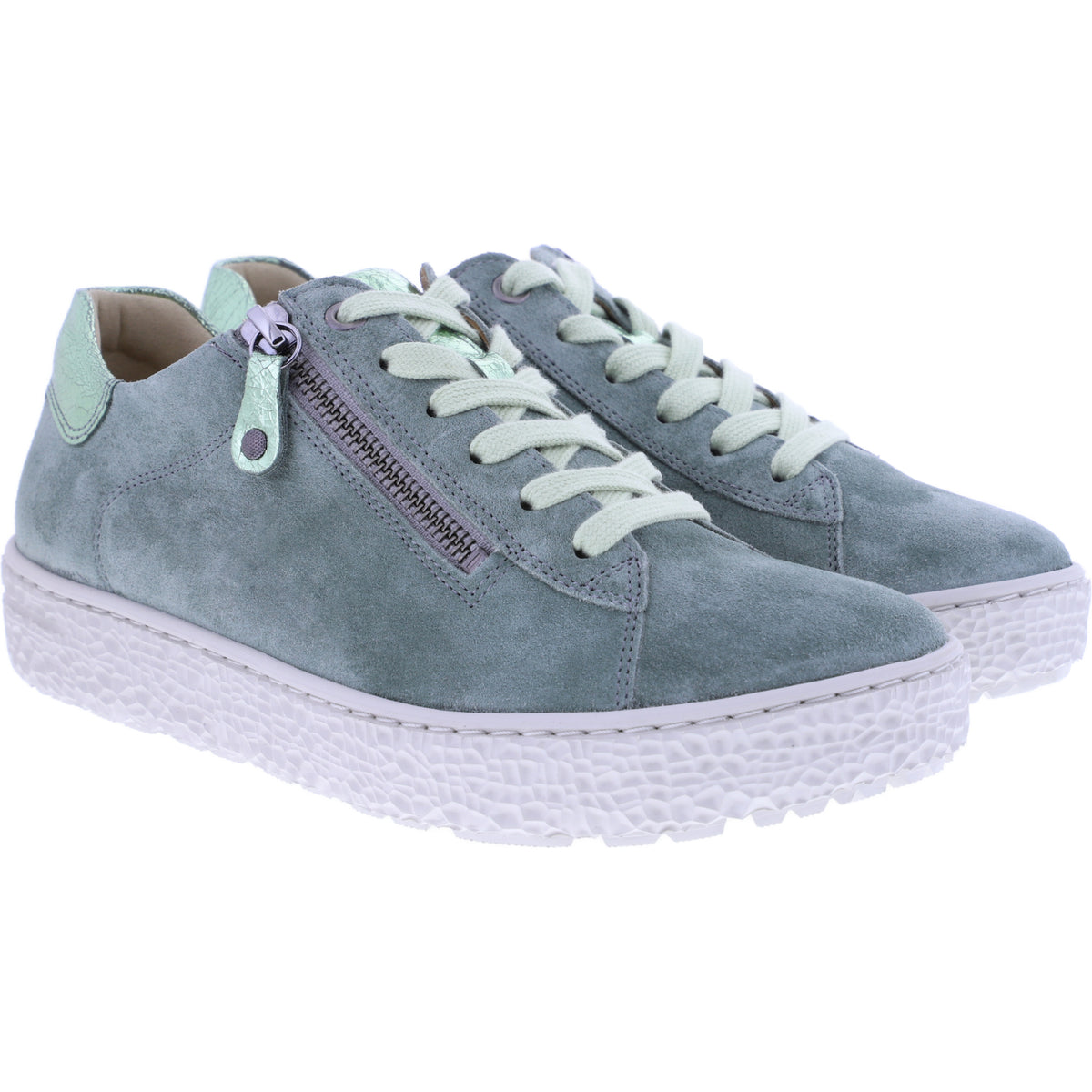Hartjes | Phil | Military-Grün | Veloursleder | Weite: H | 1621417-9595 | Damen Sneakers