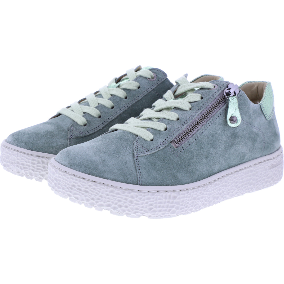 Hartjes | Phil | Military-Grün | Veloursleder | Weite: H | 1621417-9595 | Damen Sneakers
