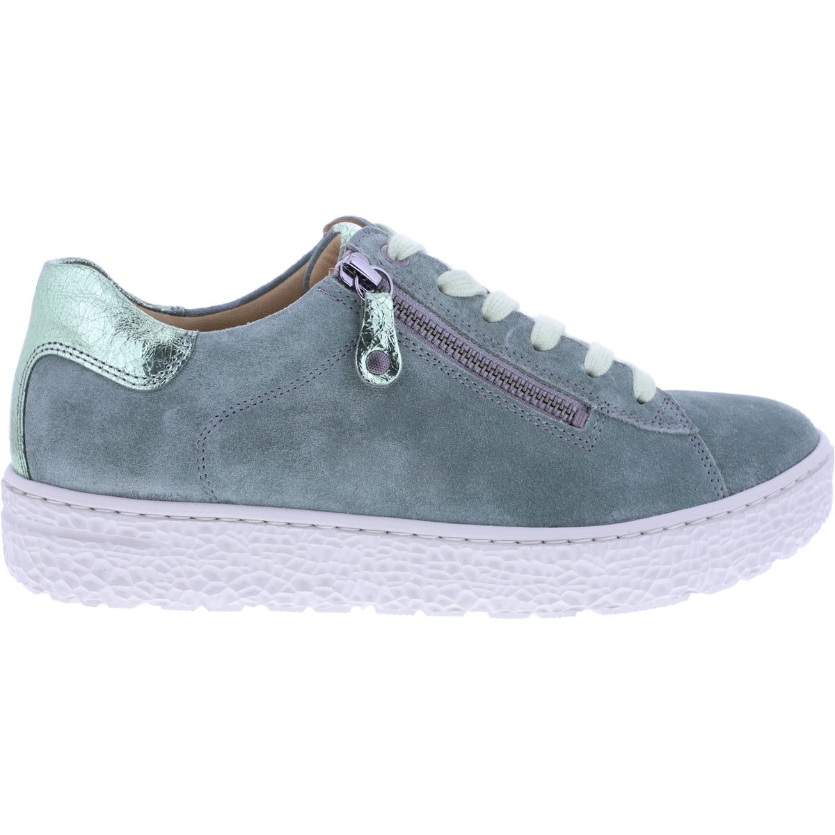 Hartjes | Phil | Military-Grün | Veloursleder | Weite: H | 1621417-9595 | Damen Sneakers