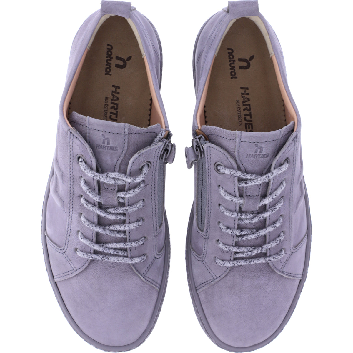Hartjes Natural / Modell: Phil / Aluminium-Grau Nubukleder / Weite: H / 1621426-1900 / Damen Sneaker