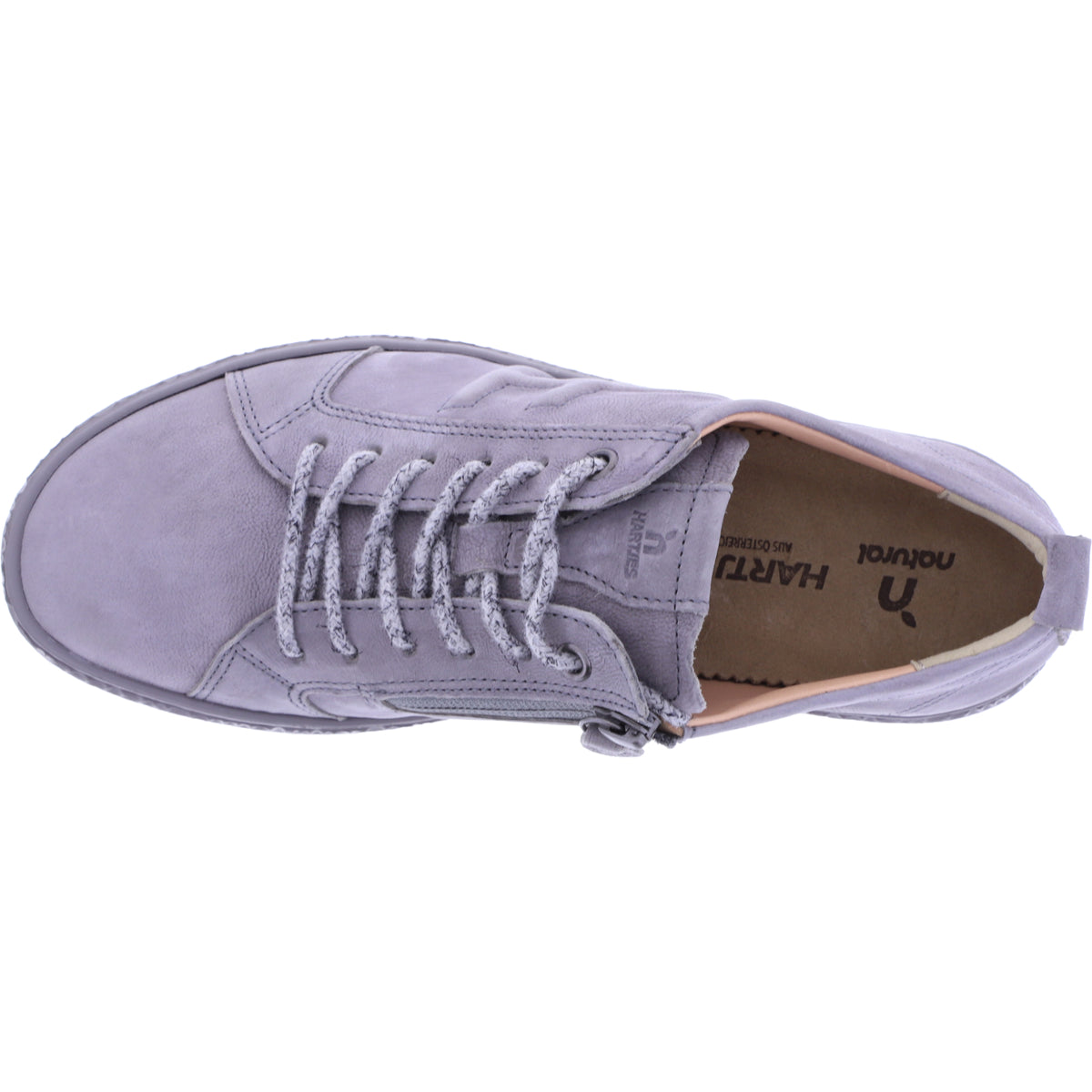 Hartjes Natural / Modell: Phil / Aluminium-Grau Nubukleder / Weite: H / 1621426-1900 / Damen Sneaker