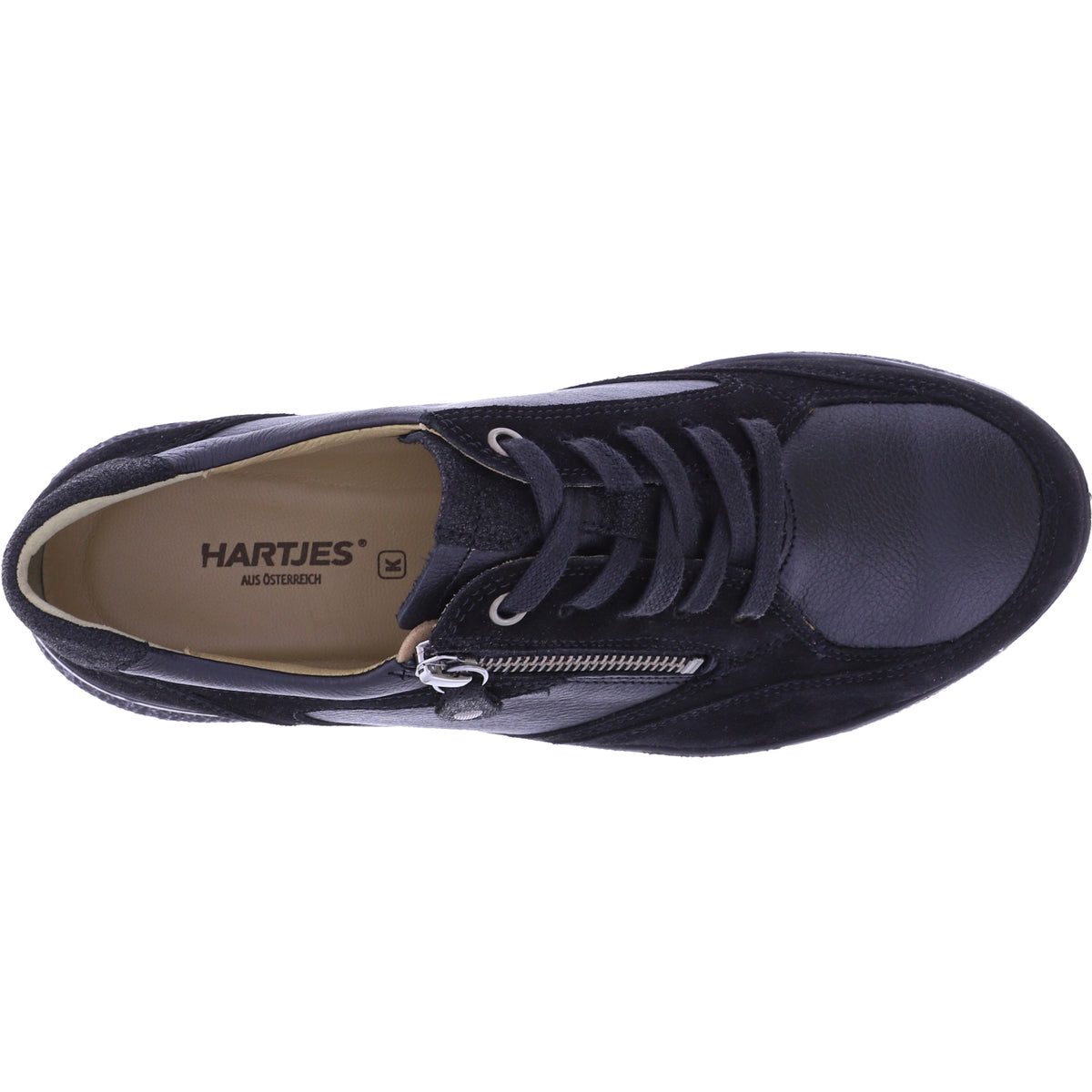 Hartjes / Modell: Rap / Schwarz Leder / Weite: K / 1621608-0101 / Damen Schnürer