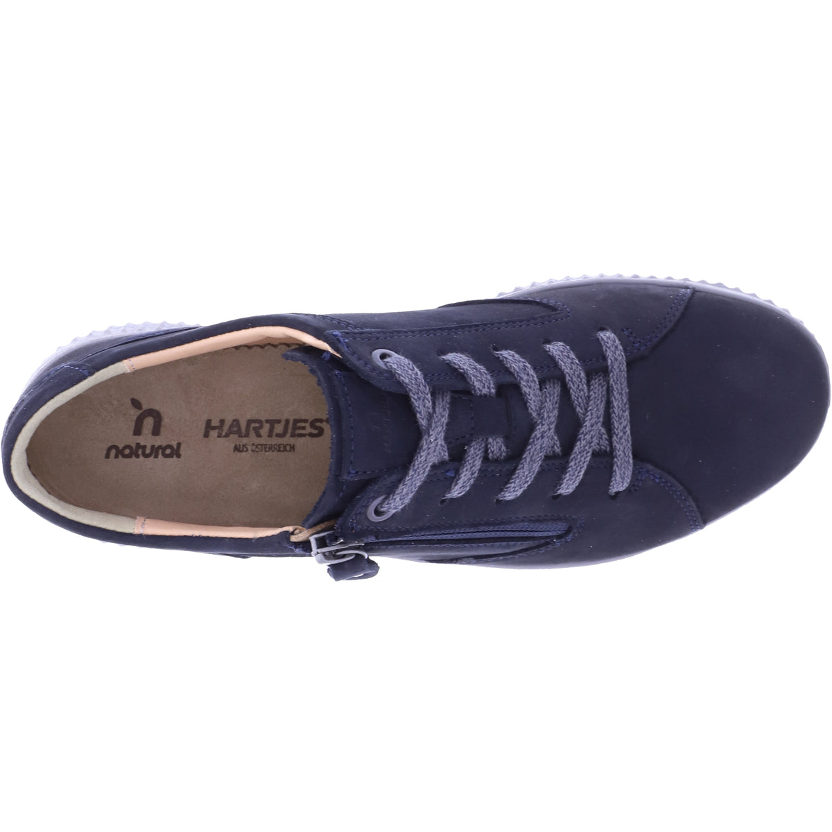 Hartjes Natural / Modell: Ethno Shoe / Dunkelblau Nubuk / Weite: G / 1621801-4700 / Damen Schnürer