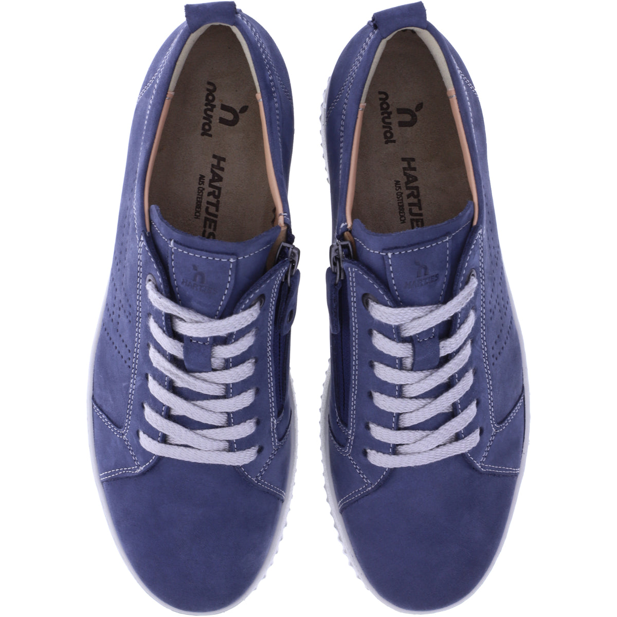Hartjes Natural / Modell: Boogie / Stahlblau Nubukleder / Weite: H / 1621951-4800 / Damen Sneaker