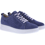 Hartjes Natural / Modell: Boogie / Stahlblau Nubukleder / Weite: H / 1621951-4800 / Damen Sneaker